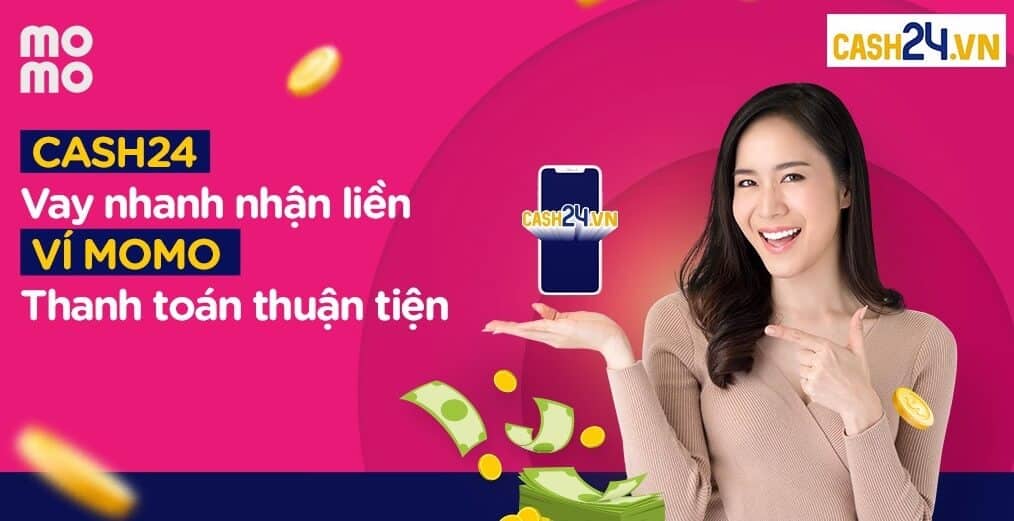 thanh toán cash 24 qua ví điện tử momo