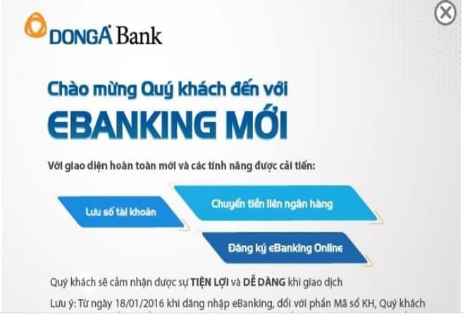 internet banking dong a